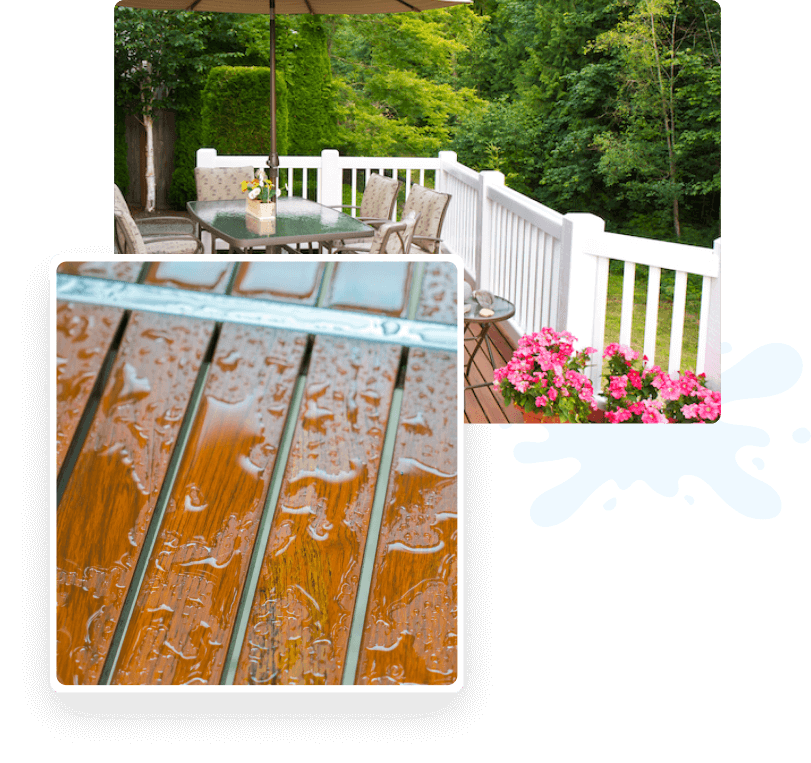 Deck cleaning with high-pressure washer for a fresh look